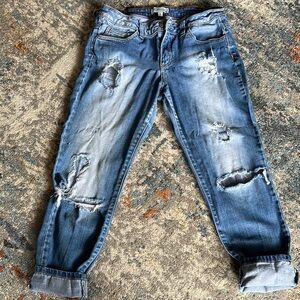 Women's Blue Distressed Jeans